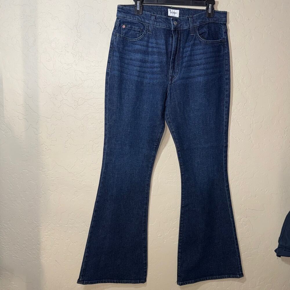 Hudson Heidi High Rise Flare Jeans in a dark blue wash - Picture 2 of 9
